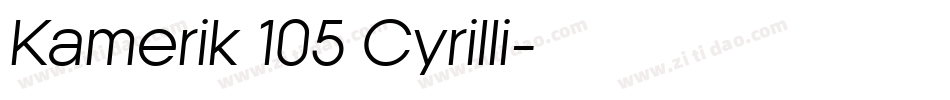 Kamerik 105 Cyrilli字体转换